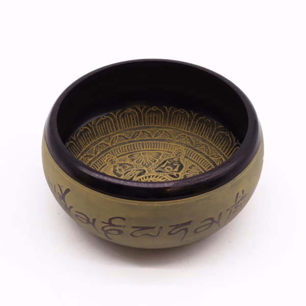 Jordpulver Syngeskål - Mantra Five Buddha - 16 Cm - Bilde 5