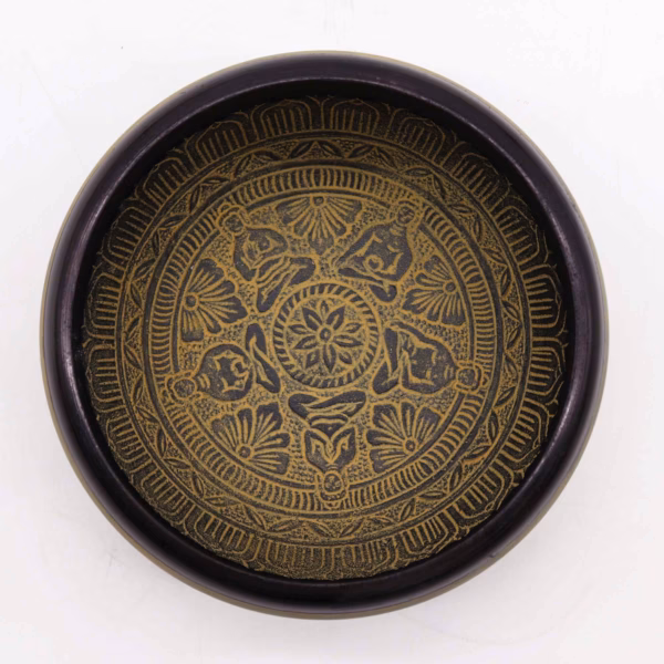 Jordpulver Syngeskål - Mantra Five Buddha - 16 Cm - Bilde 6