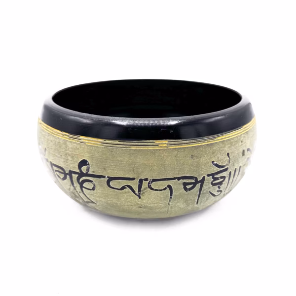 Jordpulver Syngeskål - Mantra Five Buddha - 16 Cm