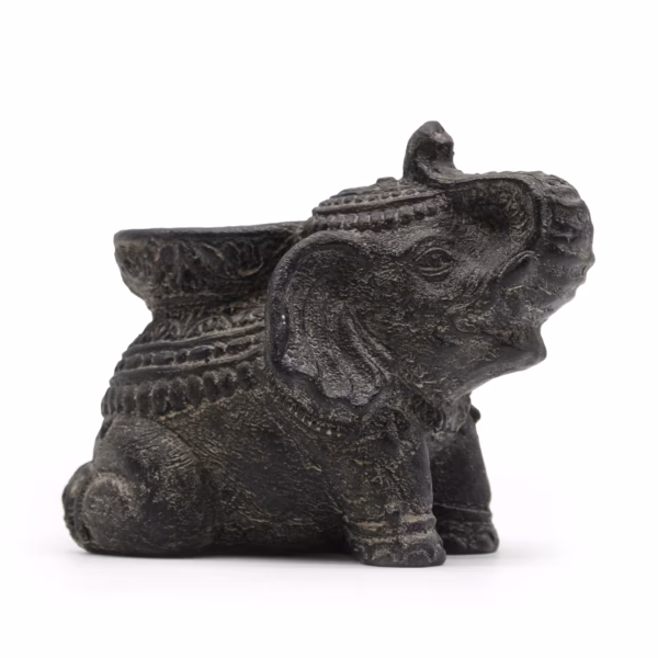 Elephant Incense &Amp; Candle Holder (Black Antique) - Image 2