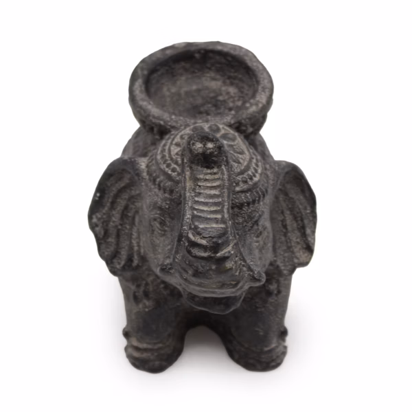 Elephant Incense &Amp; Candle Holder (Black Antique) - Image 3