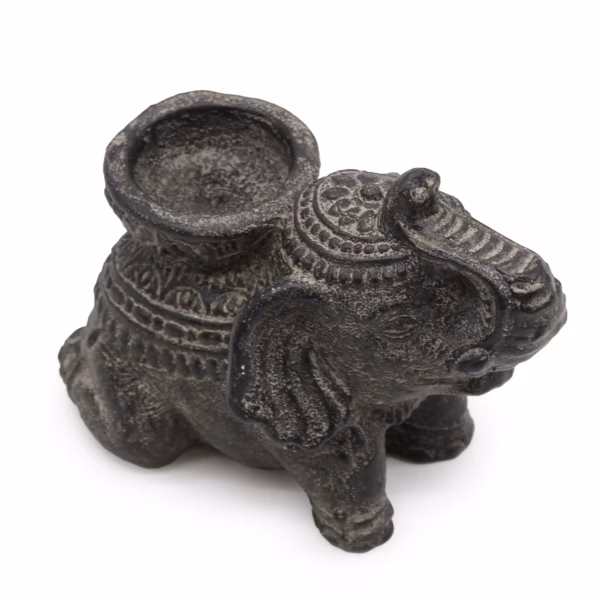 Elephant Incense &Amp; Candle Holder (Black Antique) - Image 4