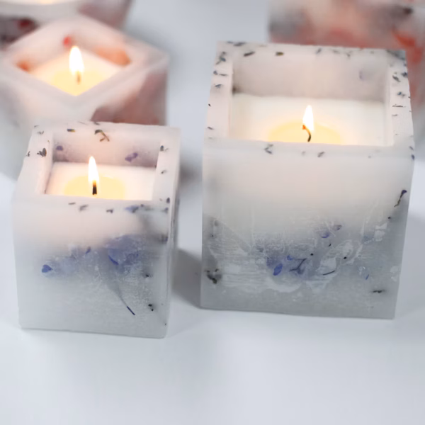 Duftlys - Firkantet - Lavendel Stor - Bilde 4