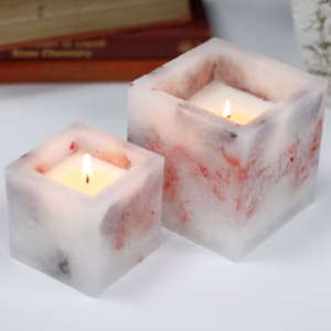 Enchanted Kerze - Klein Square Jar - Rose