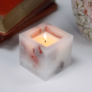 Enchanted Kerze - Klein Square Jar - Rose