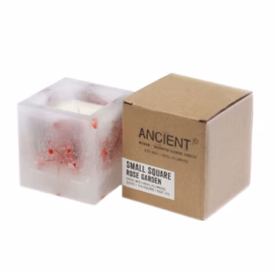 Enchanted Kerze - Klein Square Jar - Rose