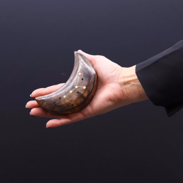 Gegraveerde En Koperen Sterrenbeeld Wierookbranders - Maan - Afbeelding 16