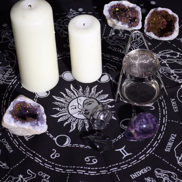 Esoterisk Alterduk med Frynser - Horoskop - Bilde 3