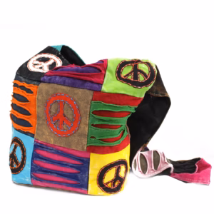 Ethnic Sling Bag - Sand / Peace