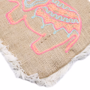 Bolsos de Yute - Bordado Elefante