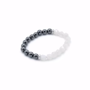 Pulsera de Piedras Preciosas Talladas - Cuarzo Rosa Magnético
