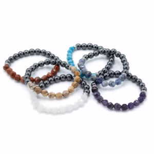 Pulsera de Piedras Preciosas Talladas - Amatista Magnética