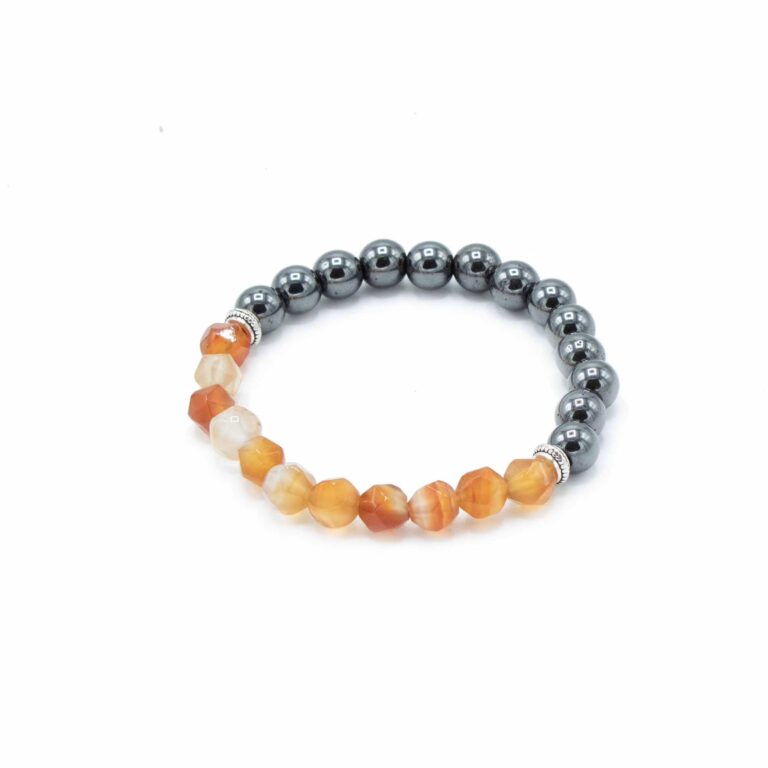 Faceted-Gemstone-Bracelet-Magnetic-Carnelian