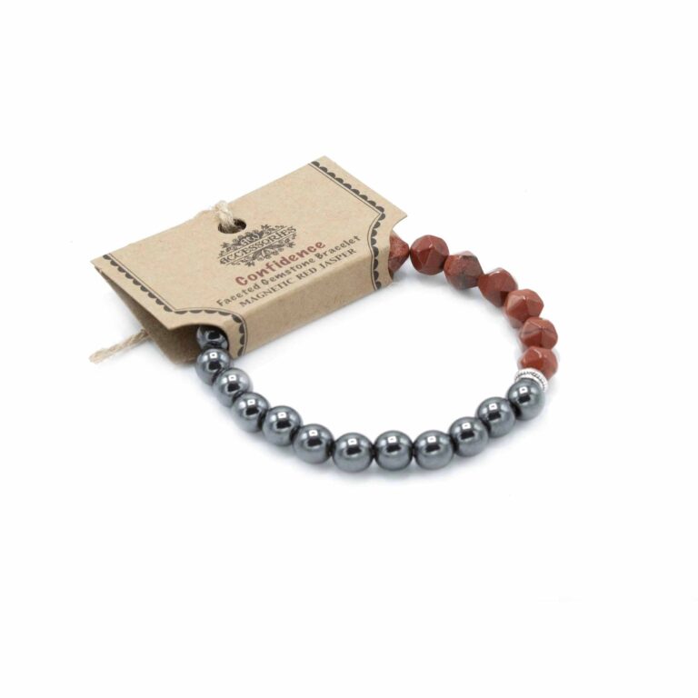 Faceted-Gemstone-Bracelet-Magnetic-Red-Jasper