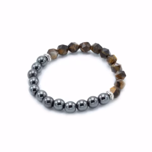 Pulsera de Piedras Preciosas Talladas - Ojo de Tigre Magnético