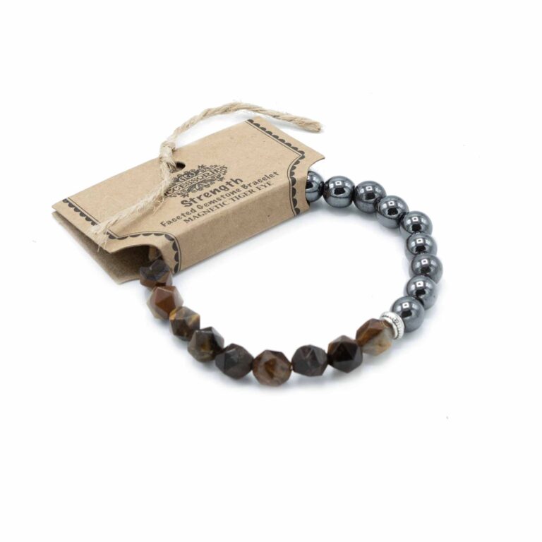Faceted-Gemstone-Bracelet-Magnetic-Tiger-Eye