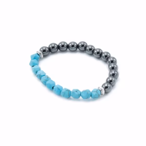 Pulsera de Piedras Preciosas Talladas - Turquesa Magnética