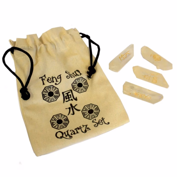 Fengshui Quatra-Set Naturlig Kvarts - Bilde 3