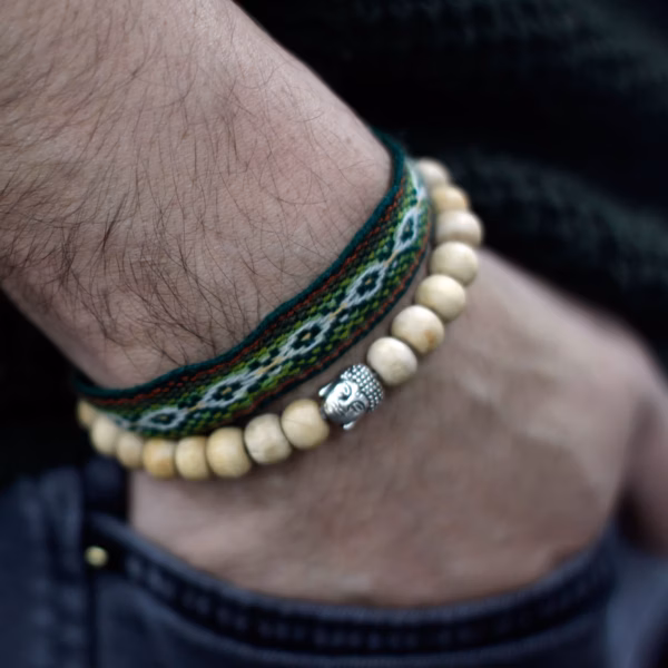 Fragrant Sandal Beads & Buddah Bangle - Image 2