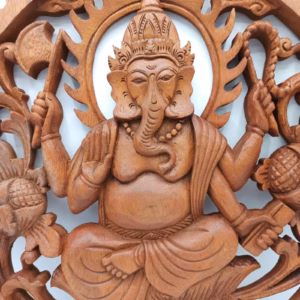 Ganesh Träpanel - 40cm