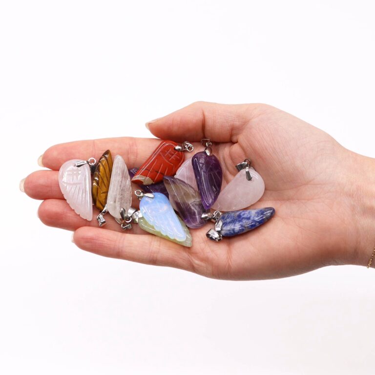 Gemstone-Angel-Wings-Pendants-12-assorted-28x15mm