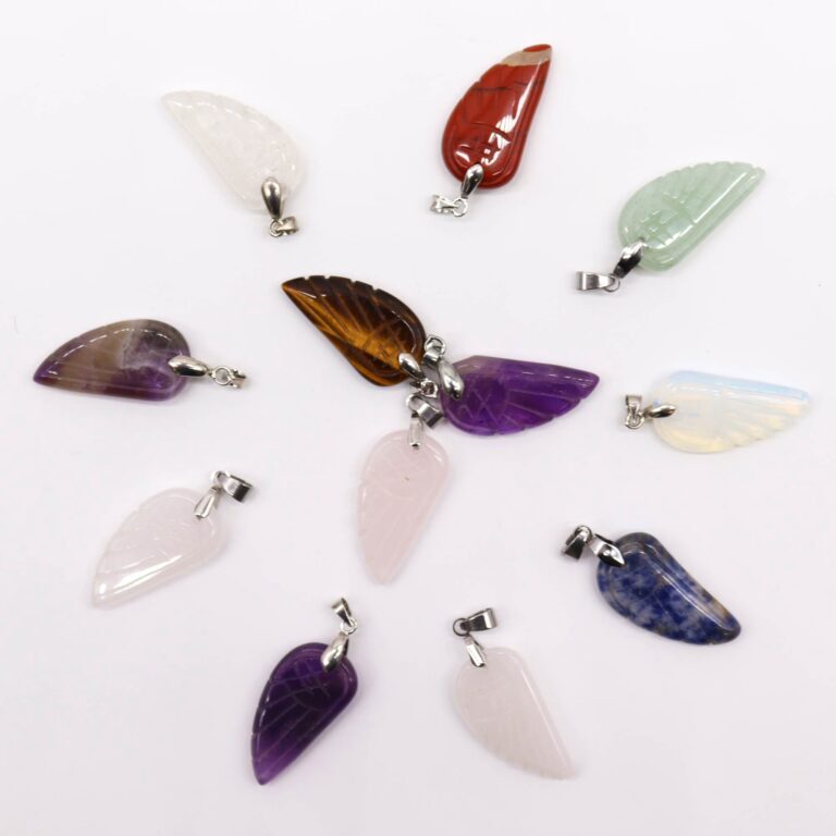 Gemstone-Angel-Wings-Pendants-12-assorted-28x15mm