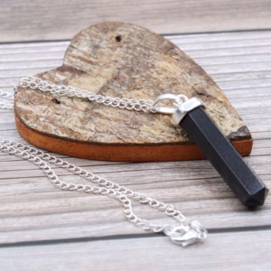 Gemstone Classic Point Pendant - Black Agate
