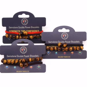 Gemstone Double Power Bracelets - Tiger Eye