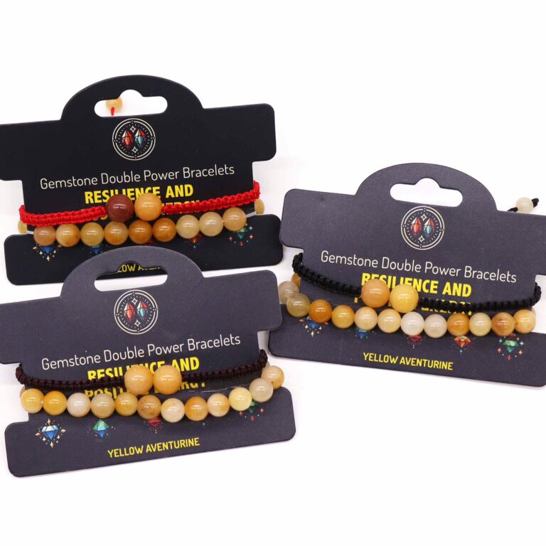 Gemstone-Double-Power-Bracelets-Yellow-Aventurine
