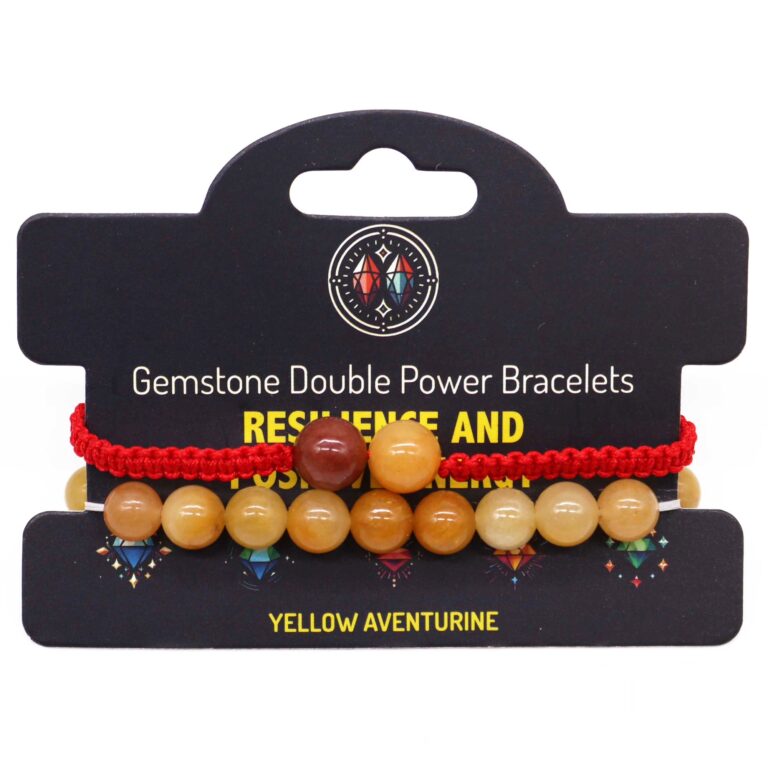 Gemstone-Double-Power-Bracelets-Yellow-Aventurine