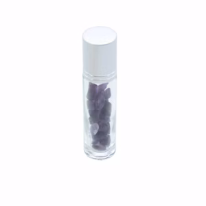 Roller Fles - Amethist - Zilver Dop