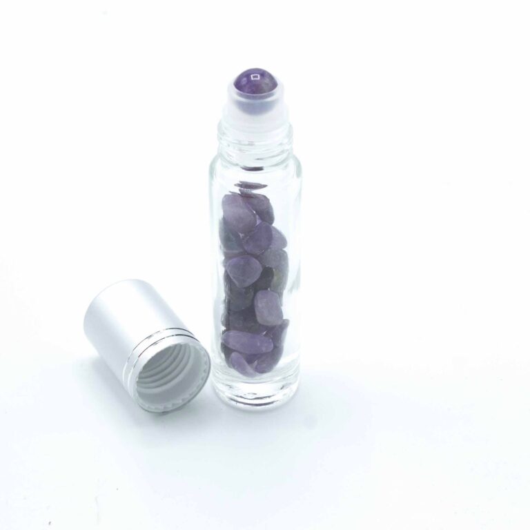 Gemstone-Essential-Oil-Roller-Bottle-Amethyst-Silver-Cap-Gemstone-Roller-Tip-for-5ml-Bottle-Amethyst