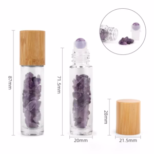Roller Fles - Amethist - Houten Dop