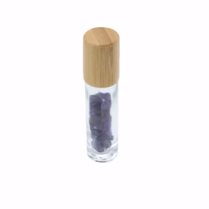 Roller Fles - Amethist - Houten Dop