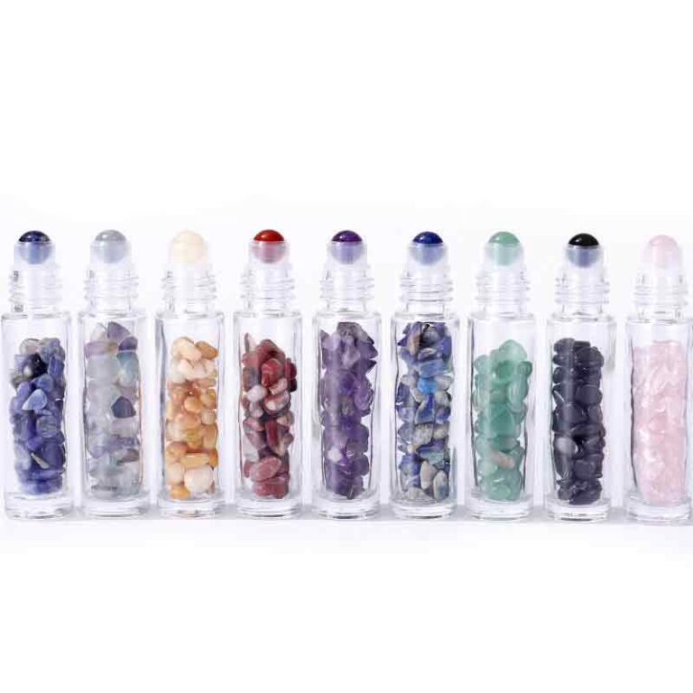 Gemstone-Essential-Oil-Roller-Bottle-Black-Tourmaline-Silver-Cap-Gemstone-Roller-Tip-for-5ml-Bottle-Black-Tourmaline
