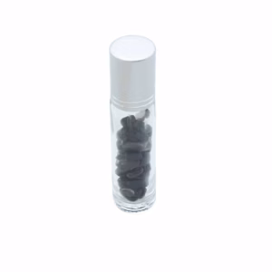 Roller Fles - Zwarte Toermalijn - Zilver Dop