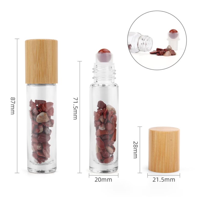 Gemstone-Essential-Oil-Roller-Bottle-Red-Jasper-Wooden-Cap-Gemstone-Roller-Tip-for-5ml-Bottle-Red-Jasper