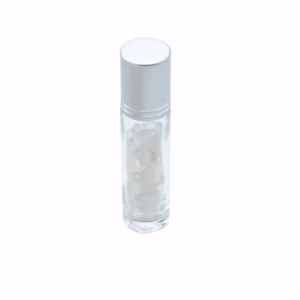 Rullflaska med Ädelsten till Eterisk Olja - Stenkvarts - Silver Lock - 5ml