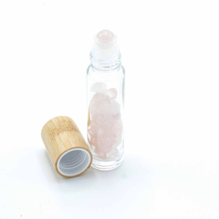 Gemstone-Essential-Oil-Roller-Bottle-Rose-Quartz-Wooden-Cap-Gemstone-Roller-Tip-for-5ml-Bottle-Rose-Quartz