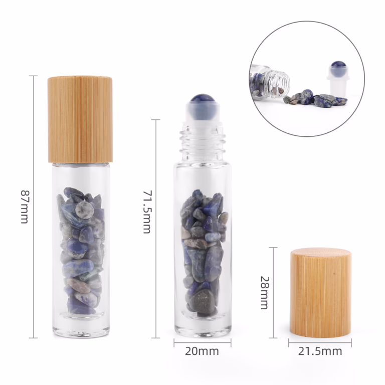 Gemstone-Essential-Oil-Roller-Bottle-Sodalite-Wooden-Cap-Gemstone-Roller-Tip-for-5ml-Bottle-Sodalite