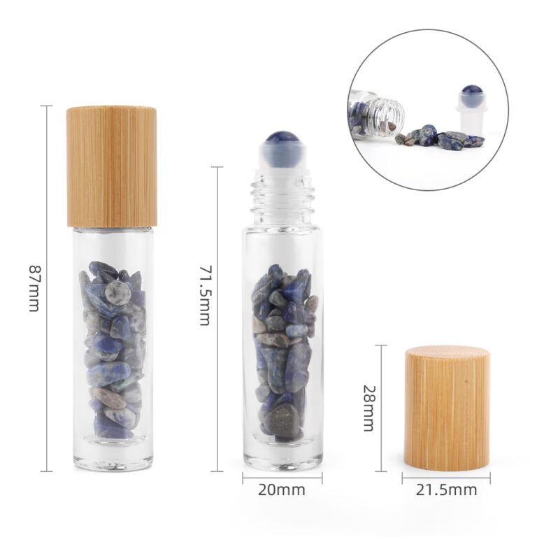 Gemstone-Essential-Oil-Roller-Bottle-Sodalite-Wooden-Cap-Gemstone-Roller-Tip-for-5ml-Bottle-Sodalite