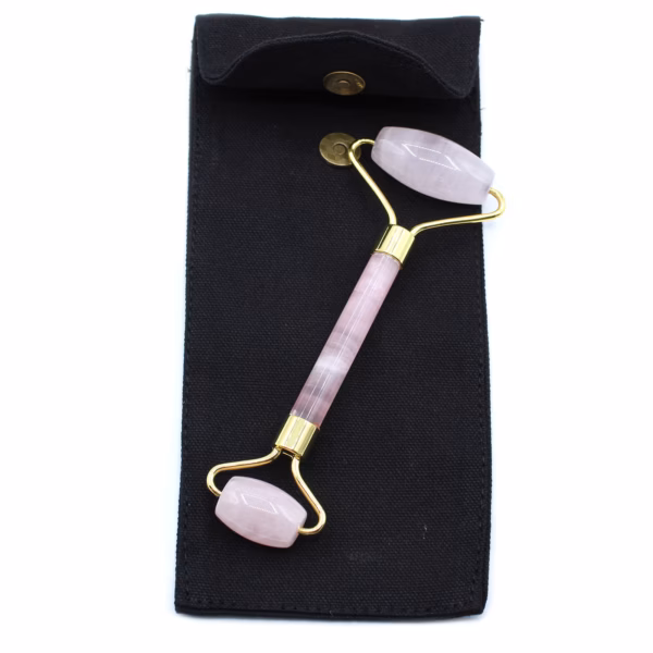 Edelstein-Gesichts Roller - Rosenquartz – Bild 5