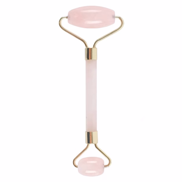 Edelstein-Gesichts Roller - Rosenquartz