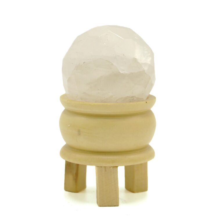 Gemstone-Faceted-Healing-Ball-Stand-Rock-Quartz