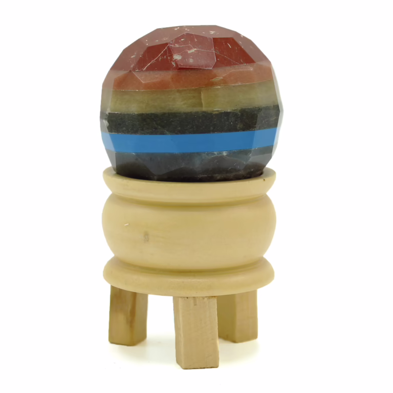 Gemstone-Faceted-Healing-Ball-Stand-Seven-Chakra