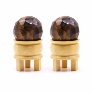 Bola Curativa de Piedras Preciosas y Soporte - Ojo de Tigre