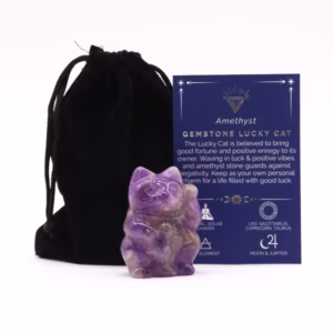 Edelsten Lucky Cat - Ametyst 50x35x25mm