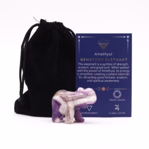 Edelsten Lucky Elephant - Ametyst 50x35x25mm
