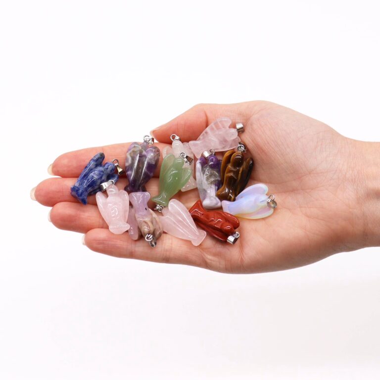 Gemstone-Mini-Angels-Pendants-12-assorted-26x18mm