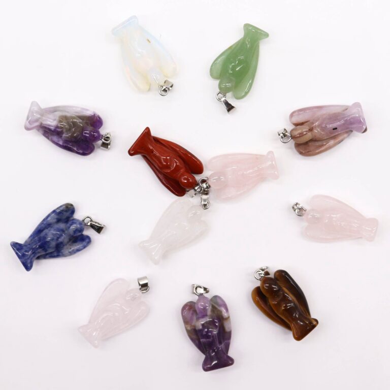 Gemstone-Mini-Angels-Pendants-12-assorted-26x18mm